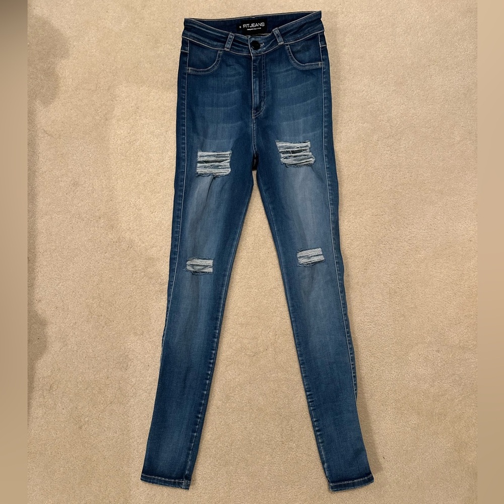 FIT Jeans Sapphire Blue Skinny Jeans Size Small
